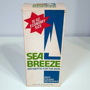 Vintage Sea Breeze Astringent 16oz Bottle With Box Nearly Full Prop Display